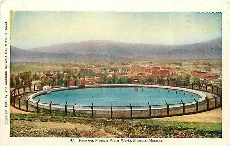 MT, Missoula, Water Works, Montana, Reservoir, Montana Souvenir, No. 47