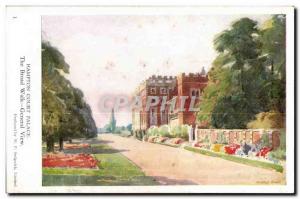 Old Postcard Hampton Court Palace The Broad Walk Geberal View