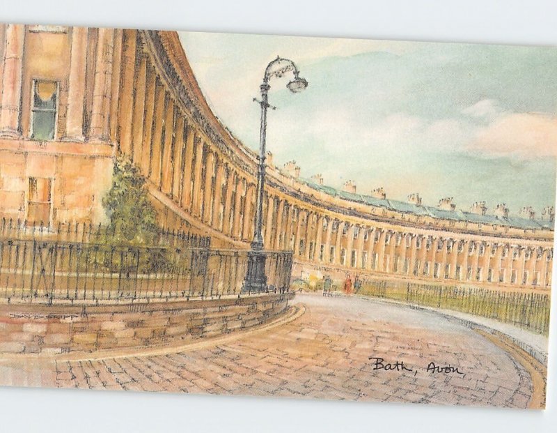 Postcard The Royal Crescent By David Skipp, Bath, England