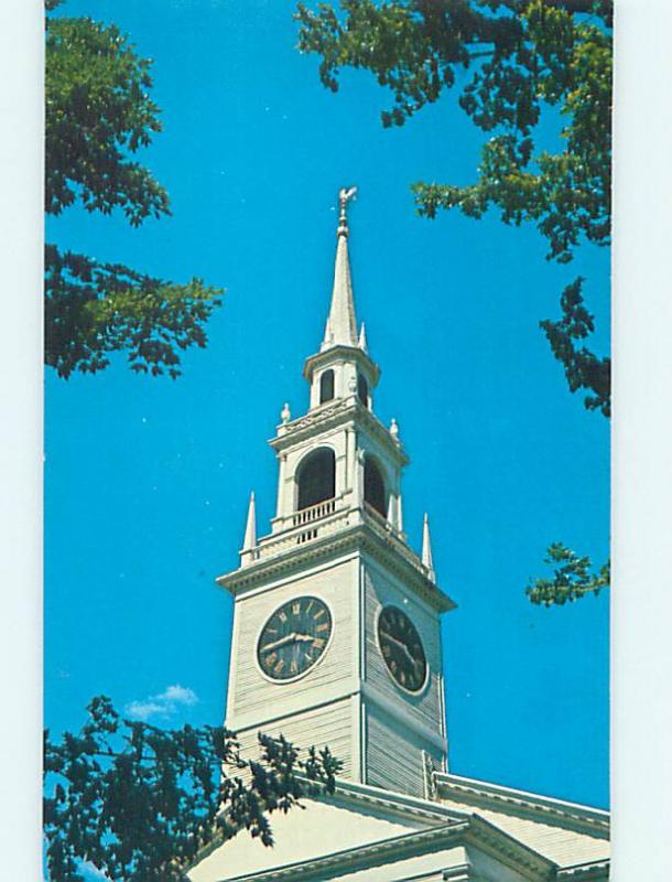 Unused Pre-1980 CHURCH SCENE Hadley Massachusetts MA hs7238