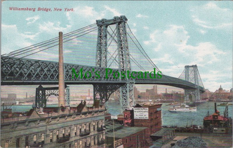 America Postcard - New York, Williamsburg Bridge RS33843