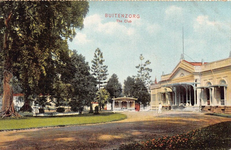 L228 Indonesia Dutch East Indies Buitenzorg The Club vintage postcard