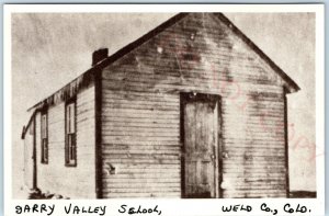 c1970s Weld County, CO RPPC Pioneer School Real Photo Garry Valley Postcard A98