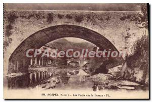 Postcard Old Sospel A M bridges on Bevera