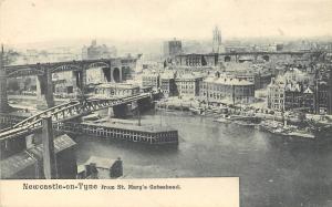 Vintage Postcard Newcastle on Tyne From St. Mary's Gateshead UK