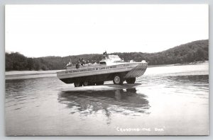 Wisconsin Dells Duck Boat Crossing the Bar Real Photo Postcard J26