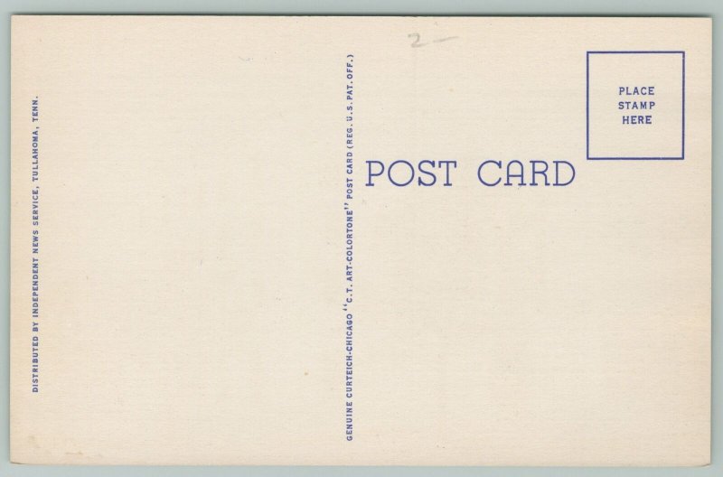 Columbia TennesseeUS Post Office & Courthouse1940s Linen Postcard