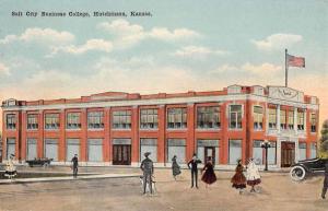 Hutchinson Kansas Salt City Business College Antique Postcard K72977