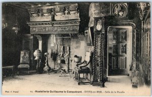 c1910s Dives-sur-Mer, France Guillaume Conquerant Inn Maiden Room Fireplace A359