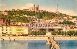 Postcard Old Lyon Courthouse and the Hill of Fourviere