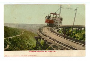 CA - Mount Lowe. Circular Bridge & Railcar  (crease & tear)