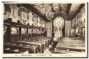 Old Postcard Boat Interior of Ship Normandy La Chapelle