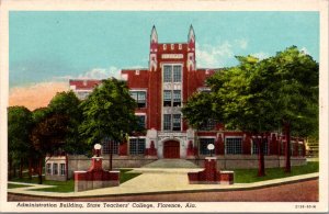 Postcard Administration Building State Teachers' College in Florence, Alabama