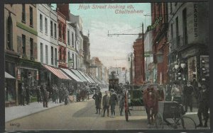 High Street Looking Up, Cheltenham, England, Great Britain, Early Postcard