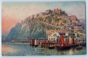 Torquay Devon England Postcard Waldon Hill New Pavilion 1933 Oilette Tuck Art