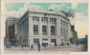 Michigan MI Postcard 1922 GRAND RAPIDS National City BANK People