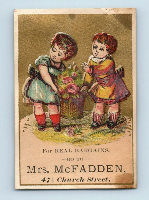 Lot Of 2 1870's-80's Mrs. McFadden Real Bargains Adorable Children Baby P160