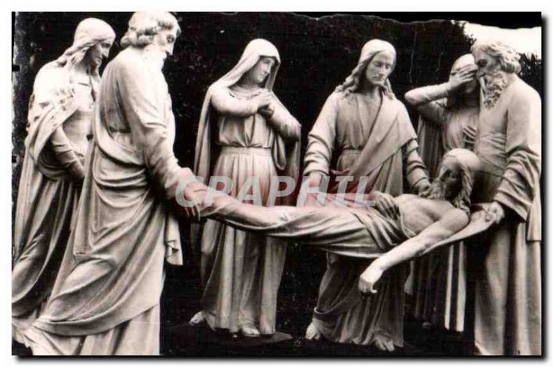 Modern Postcard Calvary of Pontchateau Station Jesus is put to the Tomb