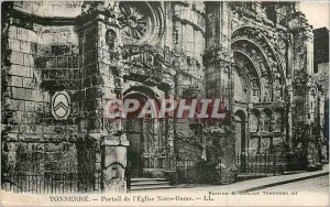 Old Postcard Thunder Church portal Notre Dame