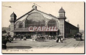 Old Postcard Le Havre train station