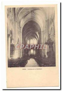 Sens Old Postcard Interior of the cathedral