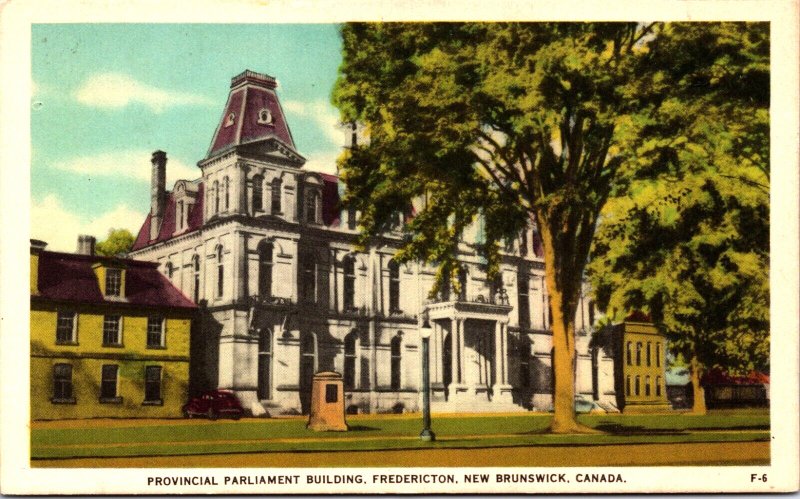 Canada Provincial Parliament Building Fredericton New Brunswick Postcard 09.63