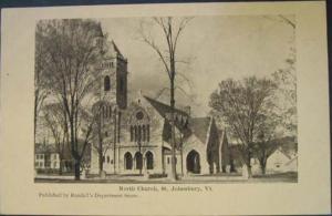 St Johnsbury VT Church Postcard