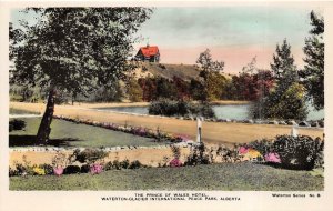 RPPC PRINCE OF WALES HOTEL INT. PEACE PARK ALBERTA CANADA REAL PHOTO POSTCARD