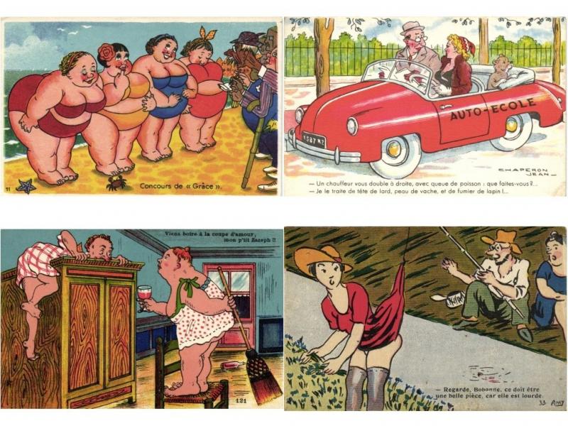 HUMOUR COMIC 105 CPA pre- 1950