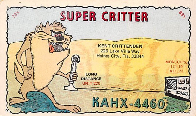 KKAHX4460 Haines City, FL, USA QSL Unused 