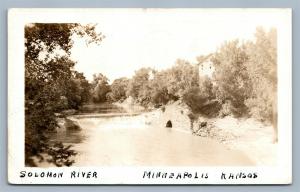 MINNEAPOLIS KS SOLOMON RIVER 1946 VINTAGE REAL PHOTO POSTCARD RPPC