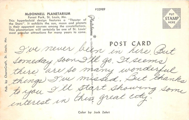 US2 USA McDonnell Planetarium Forest Park St. Louis MO