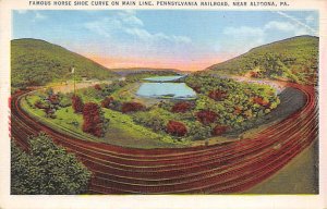 Famous Horse Shoe Curve on Main Line Pennsylvania Railroad, near Altonna - Al...