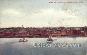 View of Davenport from Rock Island - Misc, Iowa IA  