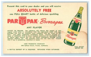 c1950s Nehi Products Company, Fresno California CA Advertising Postcard