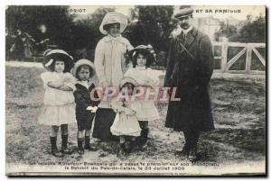 Old Postcard Jet Aviation Bleriot and his family