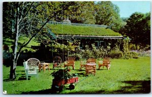 M-51425 Sod Roof Cabin Little Norway The Valley of the Elves Blue Mounds Wisc...