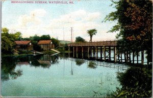 Maine Waterville Messalonskee Stream 1910