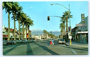 HEMET, California CA~Street Scene FLORIDA AVENUE Riverside County 1960s Postcard