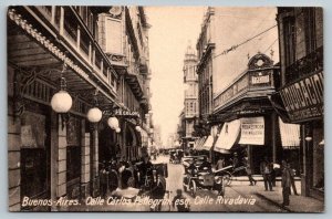 Buenos Aires  Calle Rivadavia  Argentina    Postcard