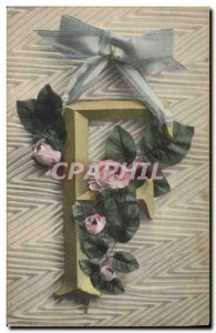 Old Postcard Fantasy Flowers Flowers Letters Letter F