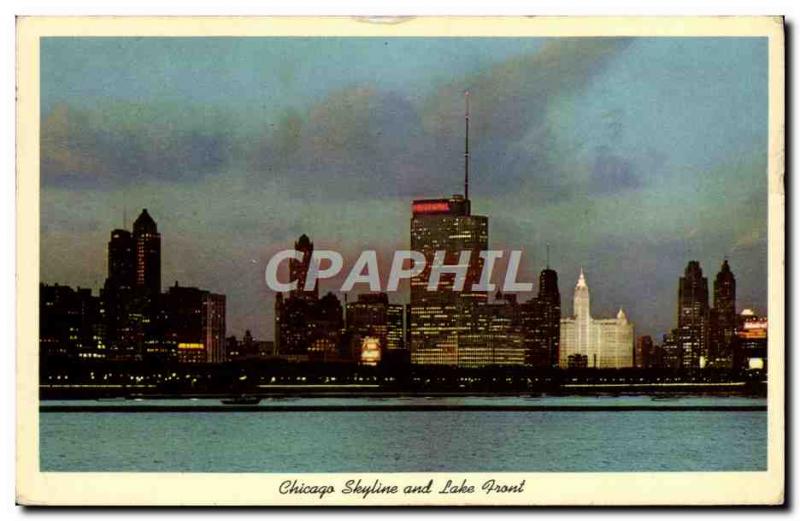 MODERN CARD Chicago skyline and lake faceÂ 