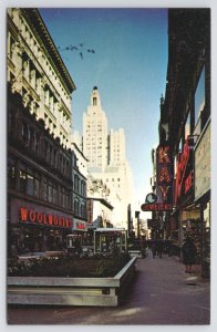 State View~Westminster Mall Providence Rhode Island~Vintage Postcard