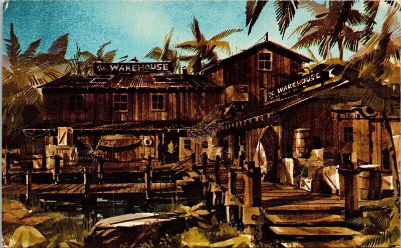 Warehouse Resturant Marina Del Ray CA Califorina Exterior VTG Postcard UNP  