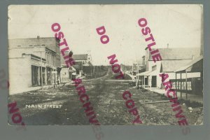 Ralston IOWA RPPC 1908 MAIN STREET nr Glidden Carroll Scranton Jefferson Churdan