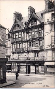 SAINT LO,  FRANCE  La Maison-Dieu  XVI  siecle   c1900s Street Scene  Postcard