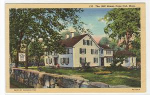 The 1680 House Cape Cod Massachusetts linen postcard