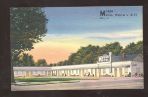 CAIRO ILLINOIS MORSE MOTEL VINTAGE LINEN ADVERTISING POSTCARD