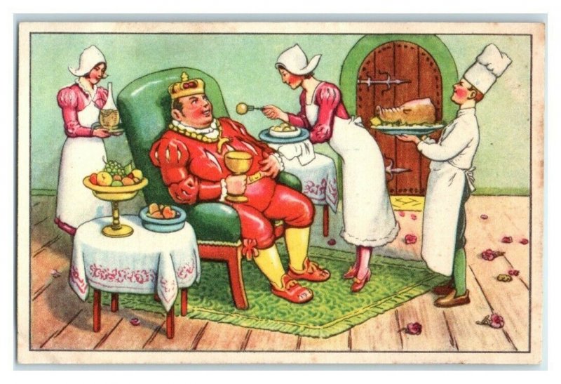 The King of Schlaraffia, Schlaraffenland, Echte Wagner German Trade Card *VT31R