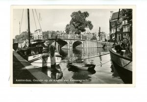 Netherlands - Amsterdam. View of the Amstel & Keizersgracht (canal) RPPC